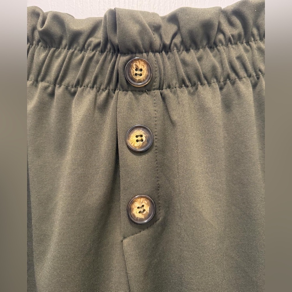 Ardene Olive Green Elastic Waist Pants - Picture 3 of 4